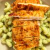 High Protein Avocado Pesto Pasta Chicken