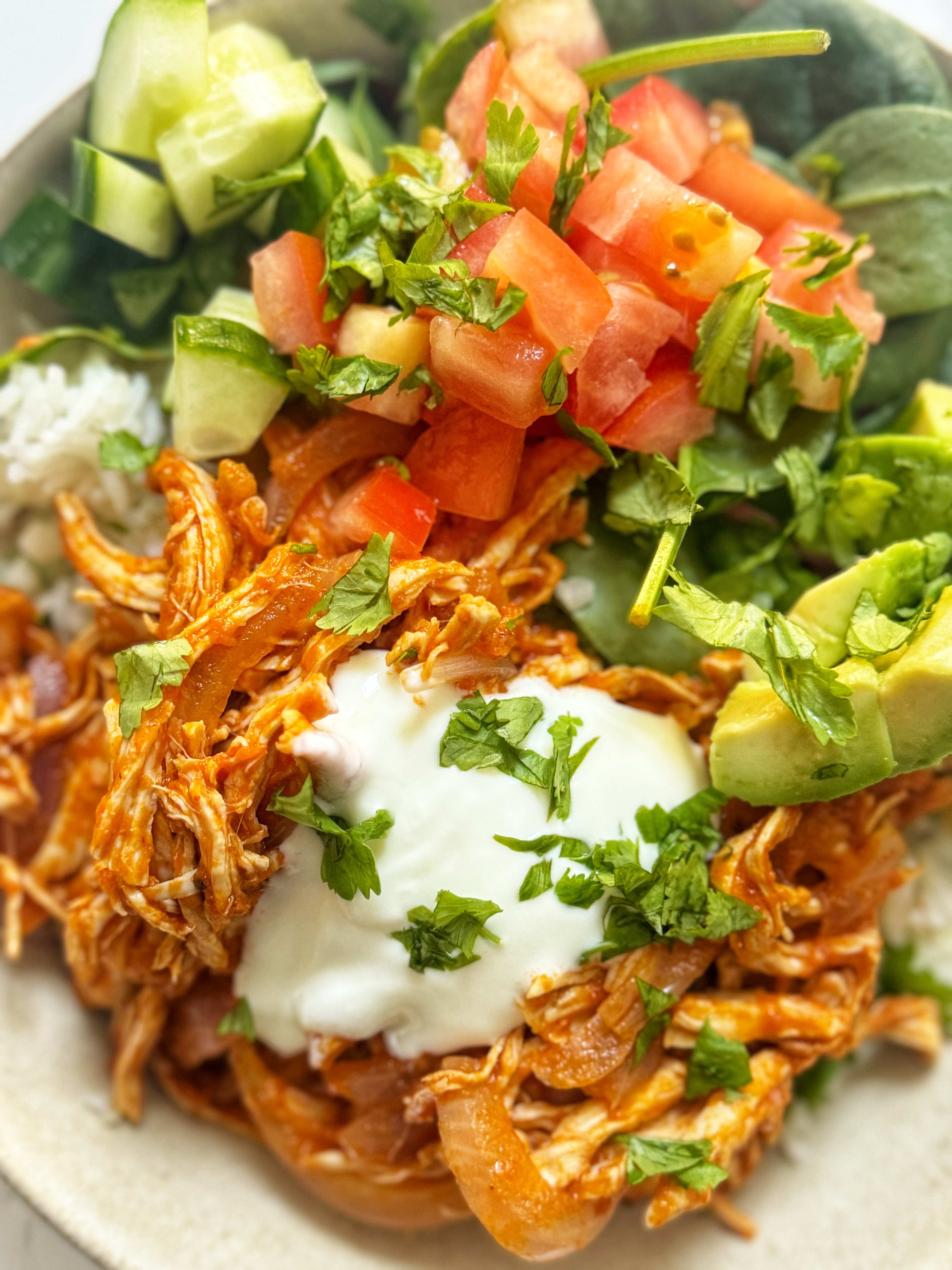 Chicken tinga bowls