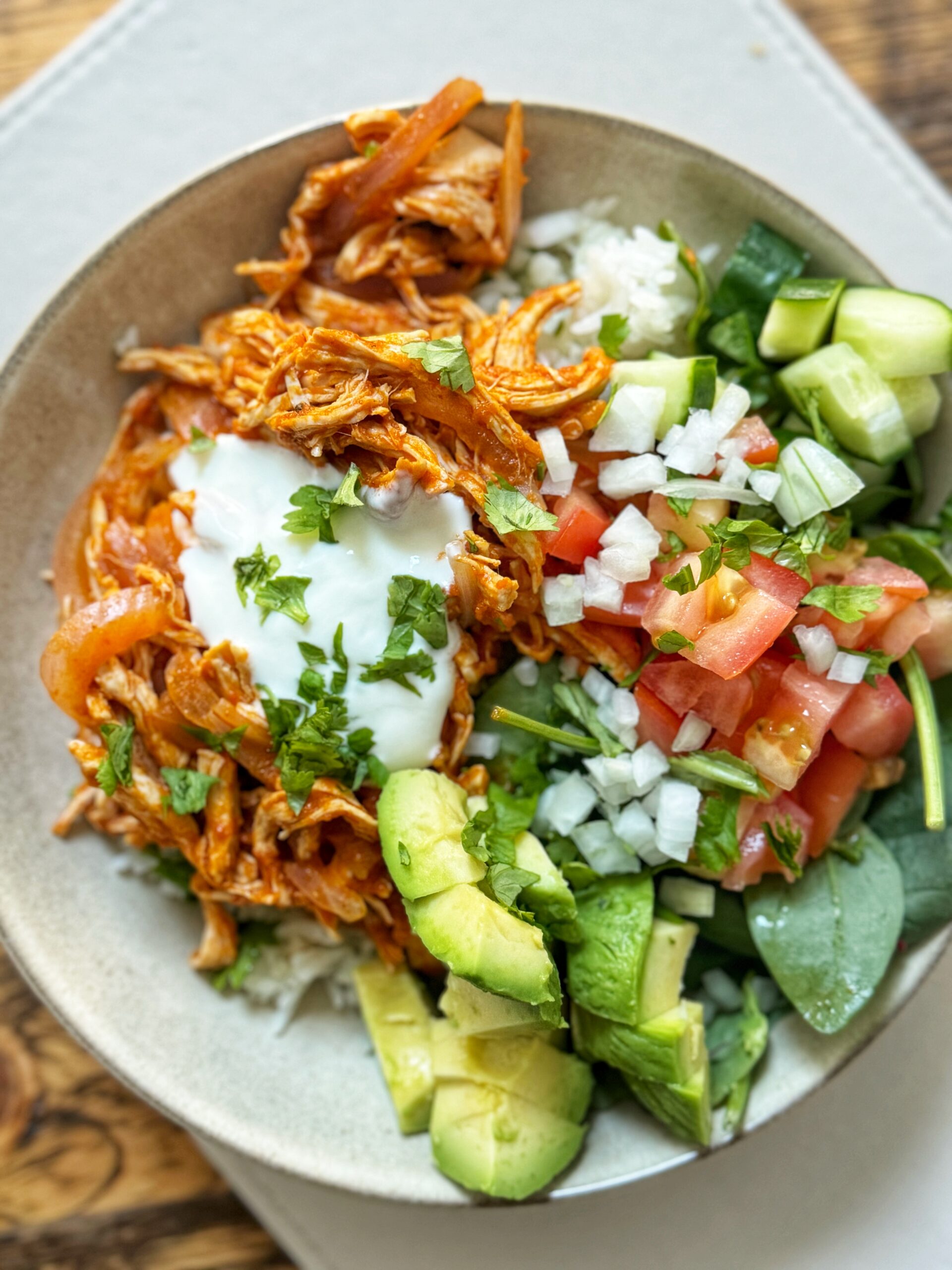 Chicken tinga bowls